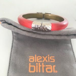 Alexis Bittar Lucite Red Bangle